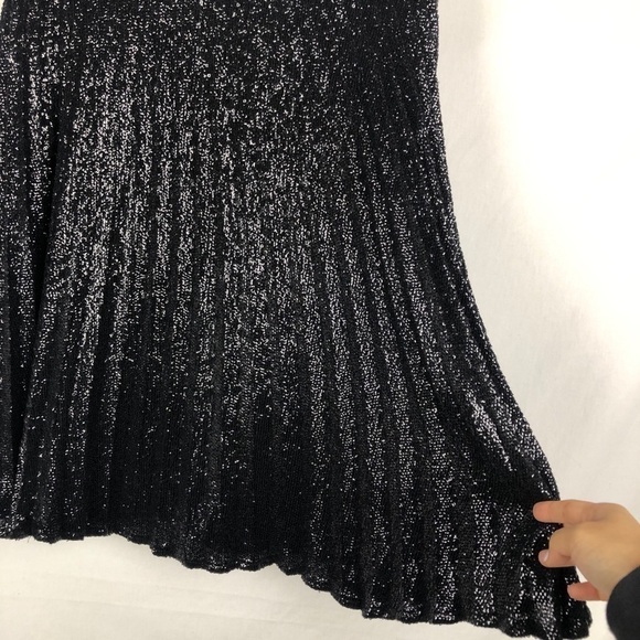 Joie black sequins pleated skirt! - Picture 3 of 7